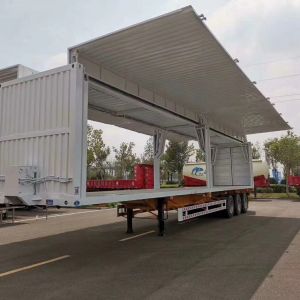 翼開(kāi)啟式集裝箱運(yùn)輸車