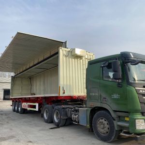 翼開(kāi)啟式集裝箱運(yùn)輸車