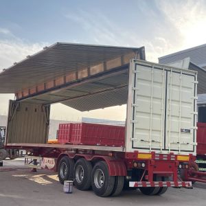 翼開(kāi)啟式集裝箱運(yùn)輸車