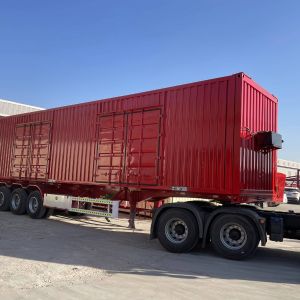 翼開啟式集裝箱運輸車